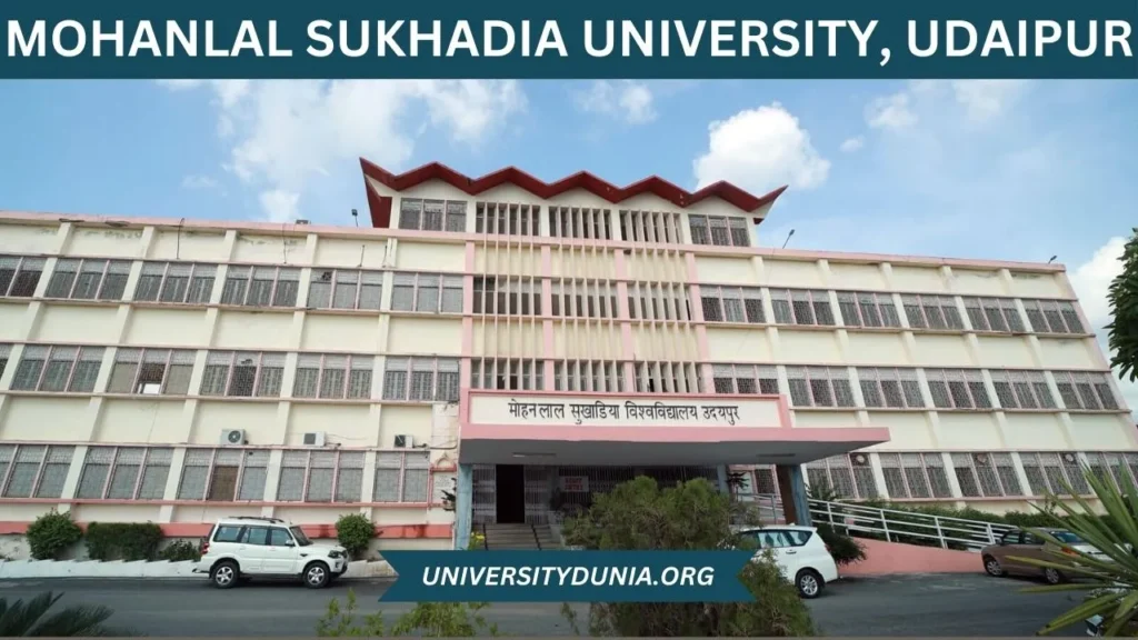 Mohanlal Sukhadia University [MLSU], Udaipur Course & Fees Details